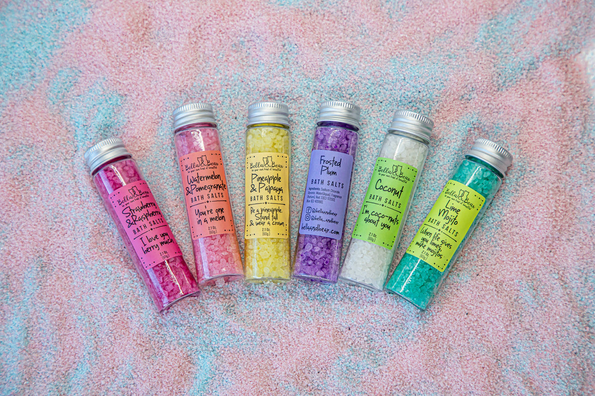 Mini Travel Bath Salts – Strawberry & Raspberry