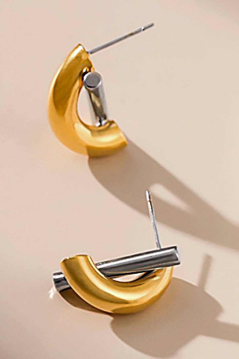 18K Gold PVD Plated Waterproof Stainless Steel Stud Earrings - 7215