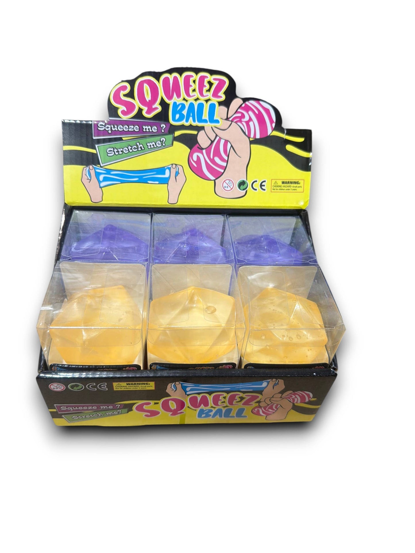 Sqweez Ball Stretch & Squeeze Toy – Diamond Shape 12ct