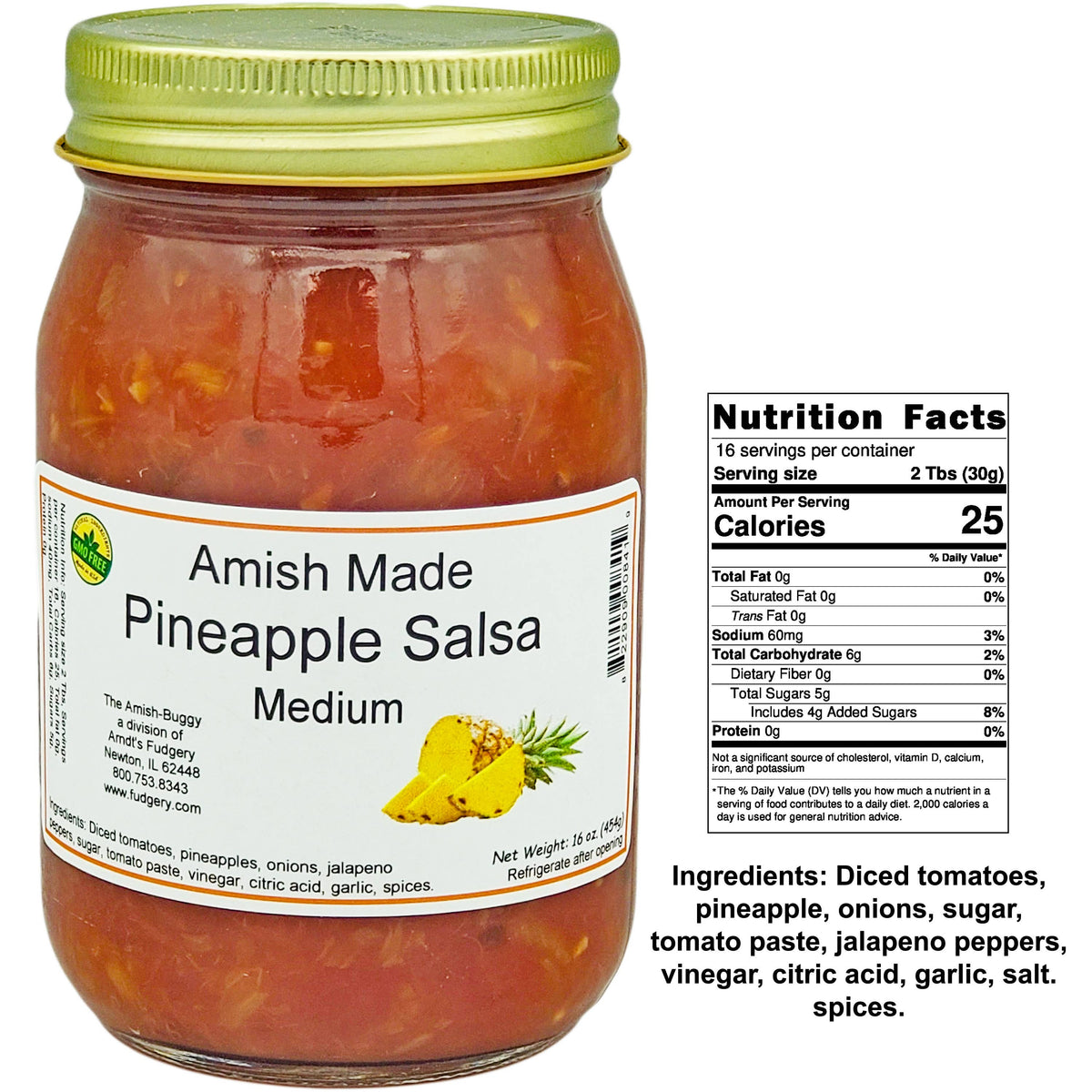 Amish Fresh Made Salsa 16 oz. Jar