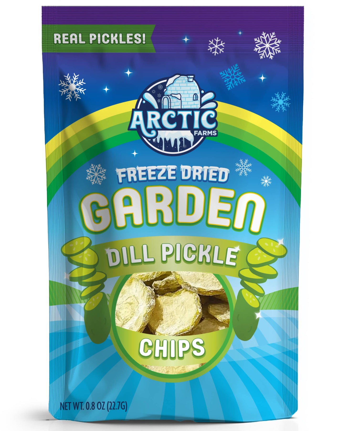 Freeze Dried Dill Pickle Chips (Less Salty)