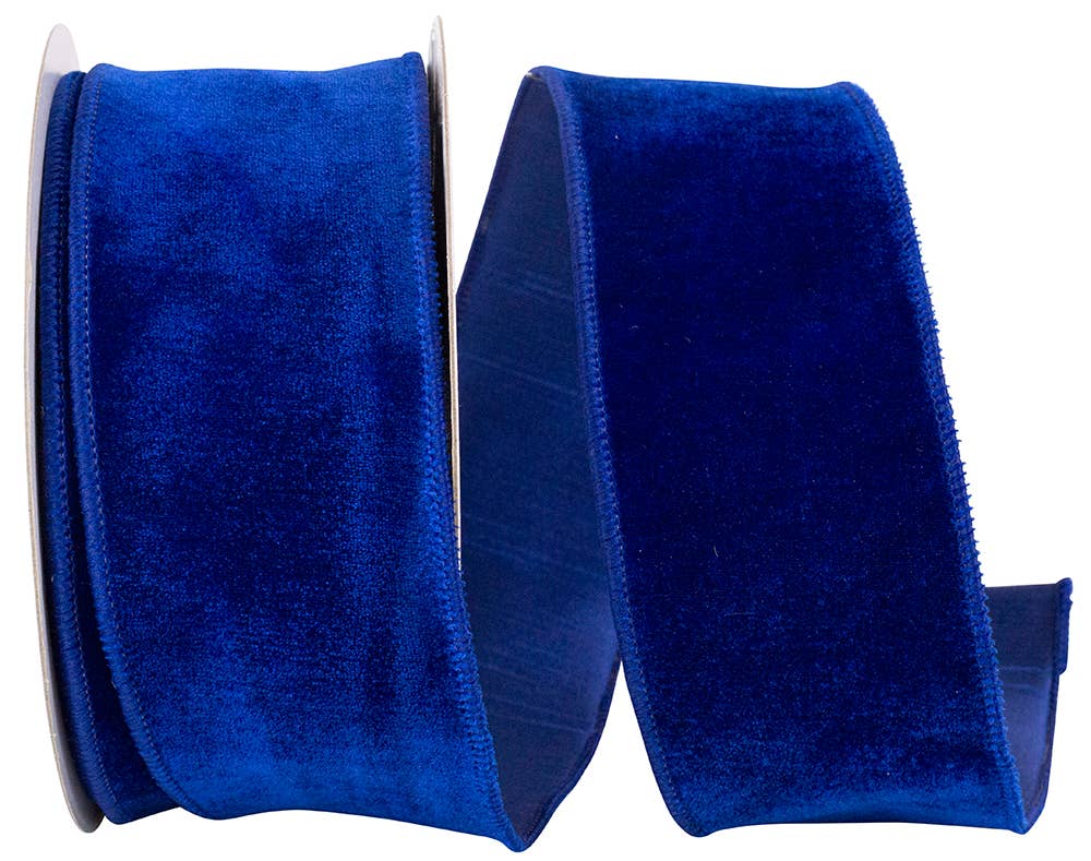 Velvet Plush Deluxe Dupioni Backed Wired Edge, Royal