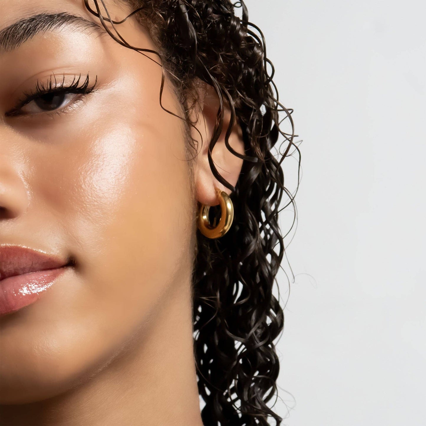 18K Gold PVD Stainless Steel Hoop Earrings