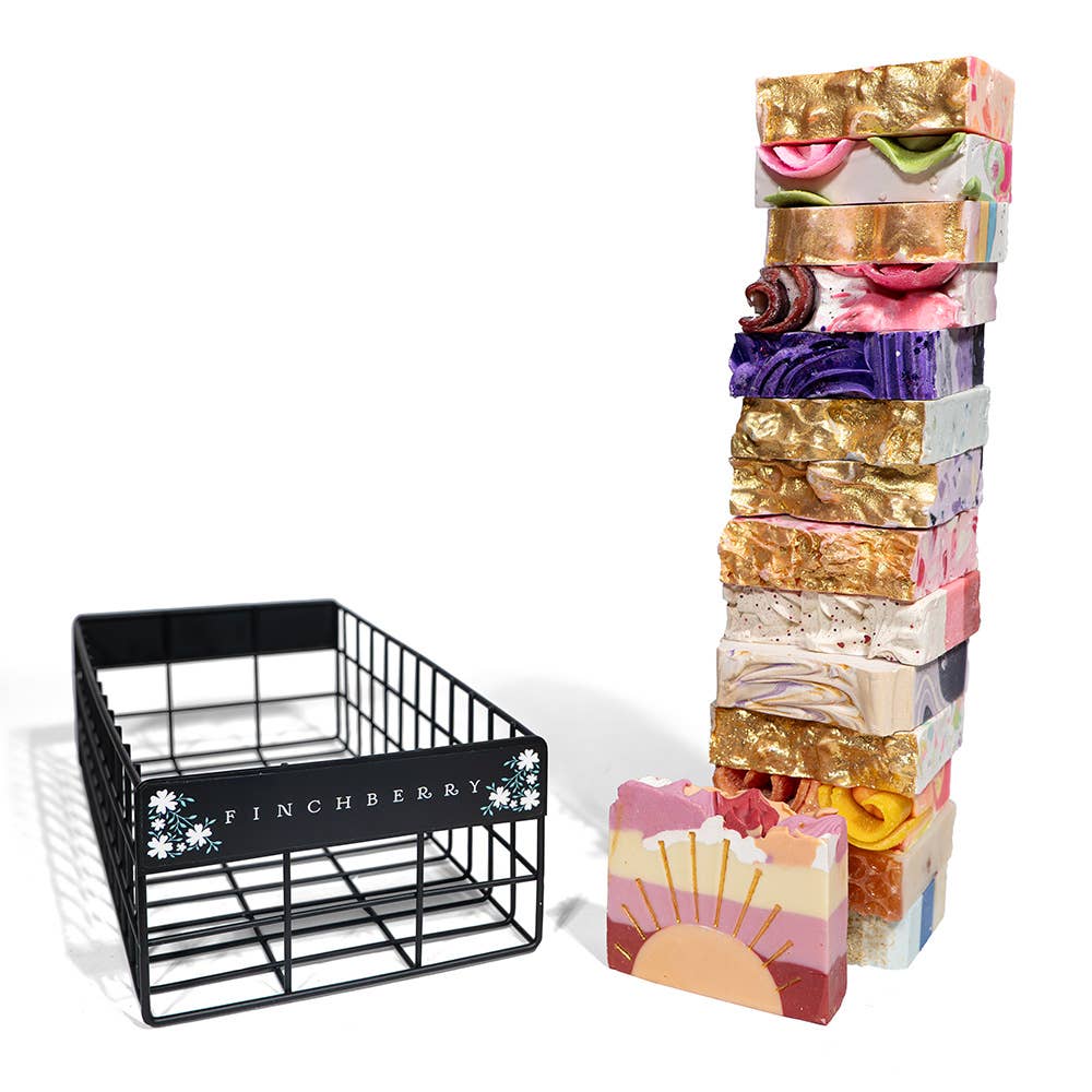 15 Top Selling Soap Bars Collection with Basket Display Unit