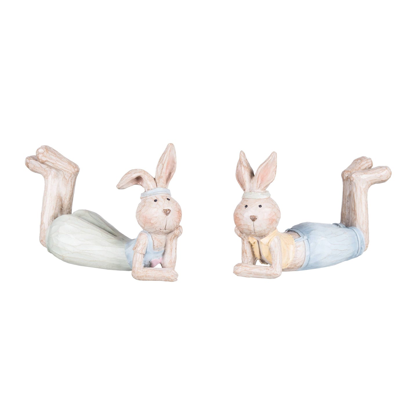 Easter Thinking Bunny Decorative Figurine Set 2