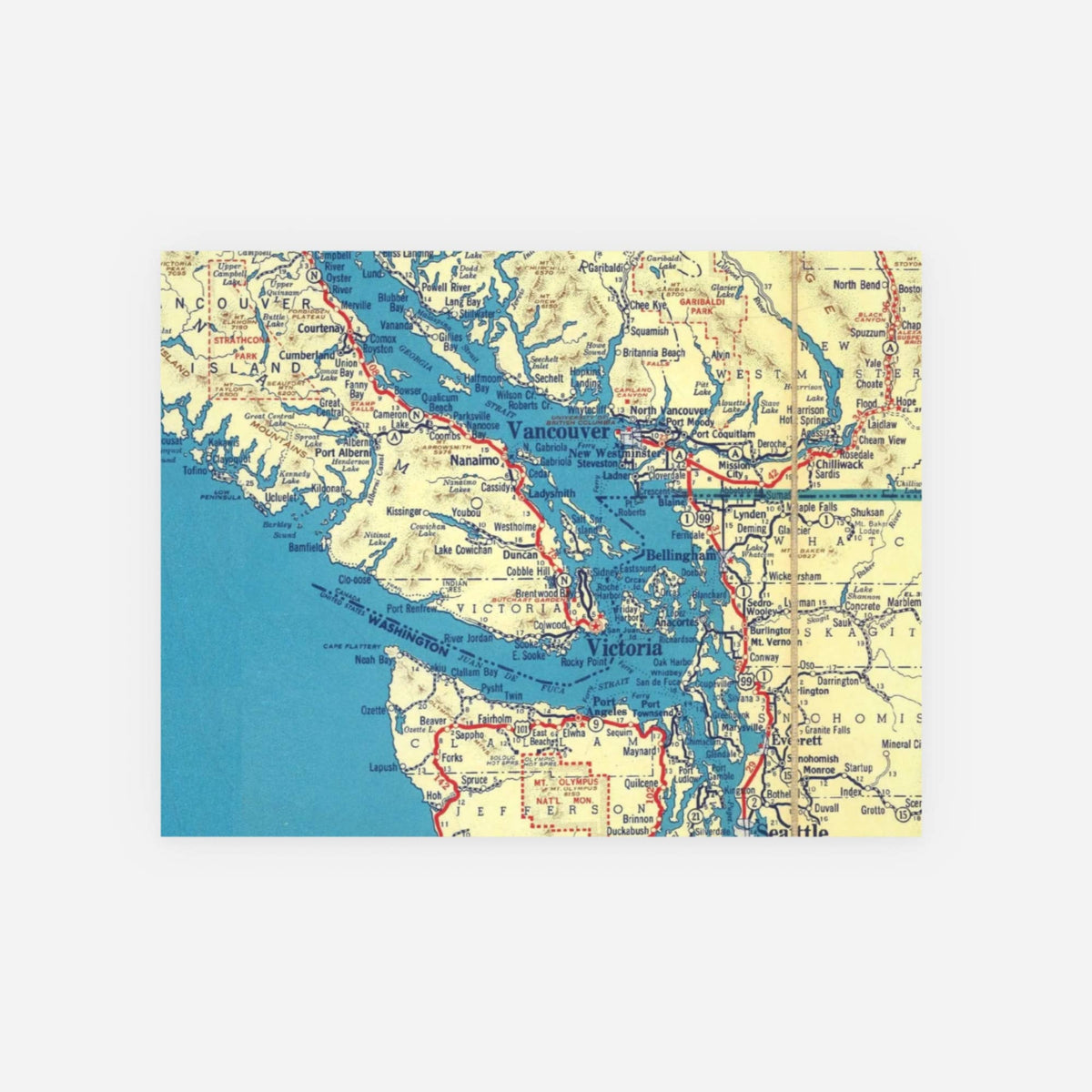 Custom Map Postcard
