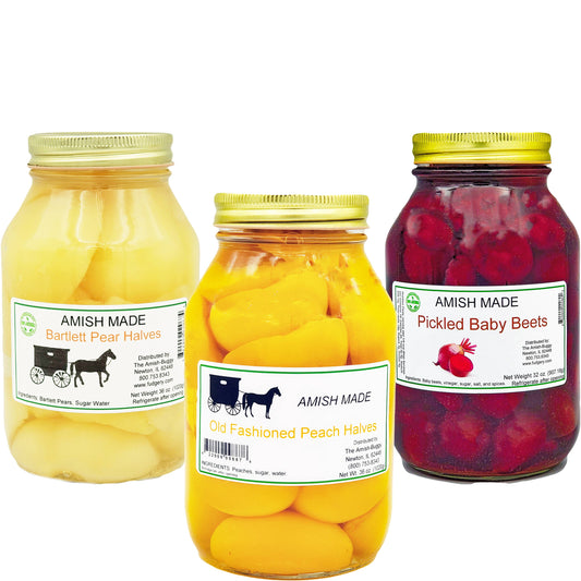 Amish Made Fruits and Vegetables Qt. Jar