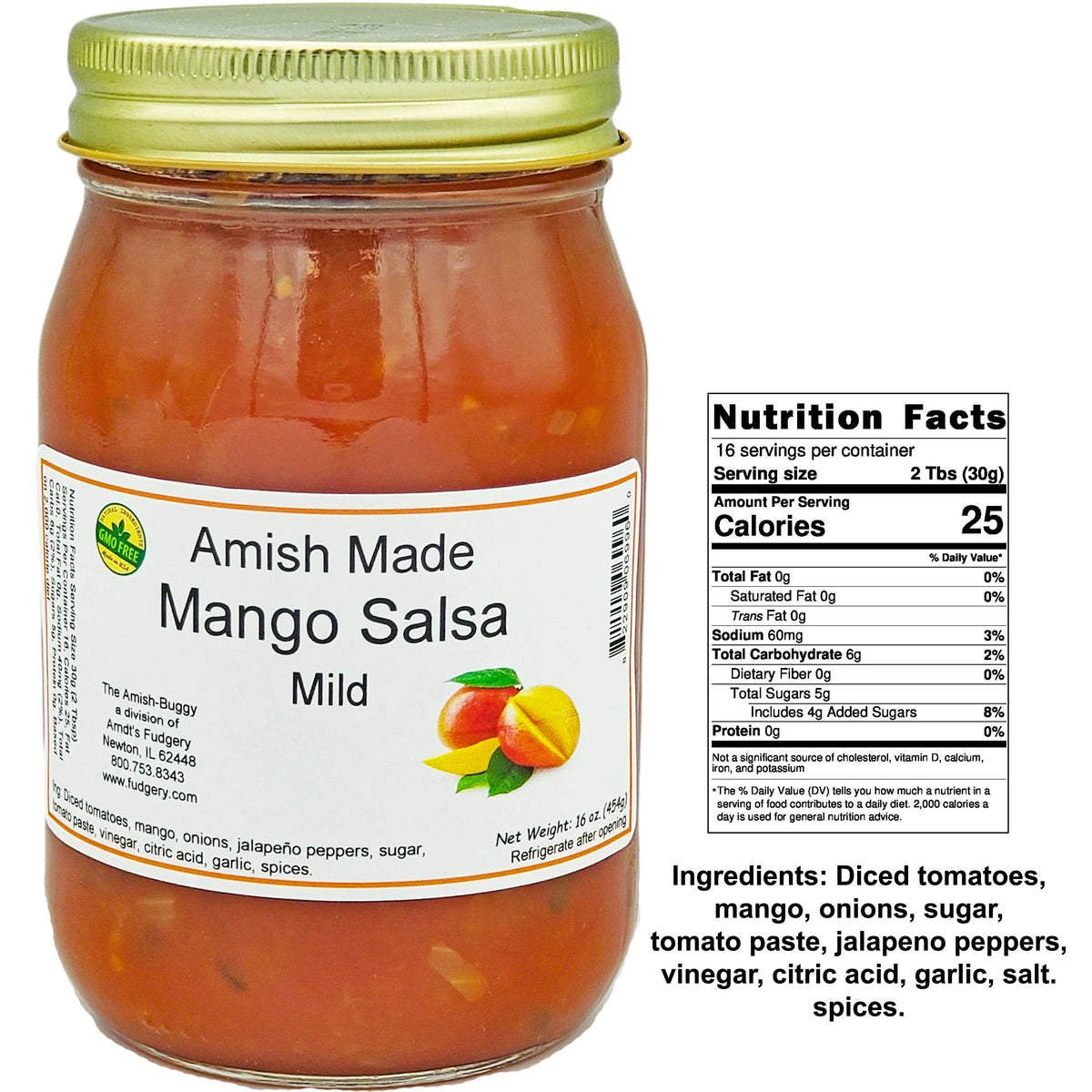 Amish Fresh Made Salsa 16 oz. Jar