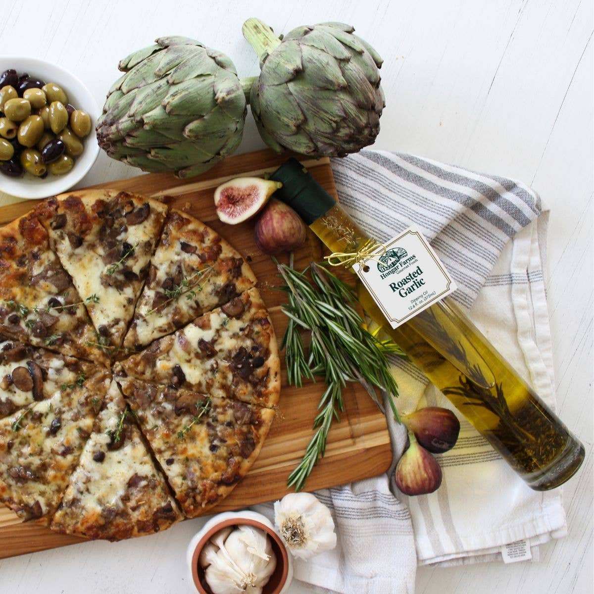 Roasted Garlic Infused EVOO Blend, Tall Round (375mL)