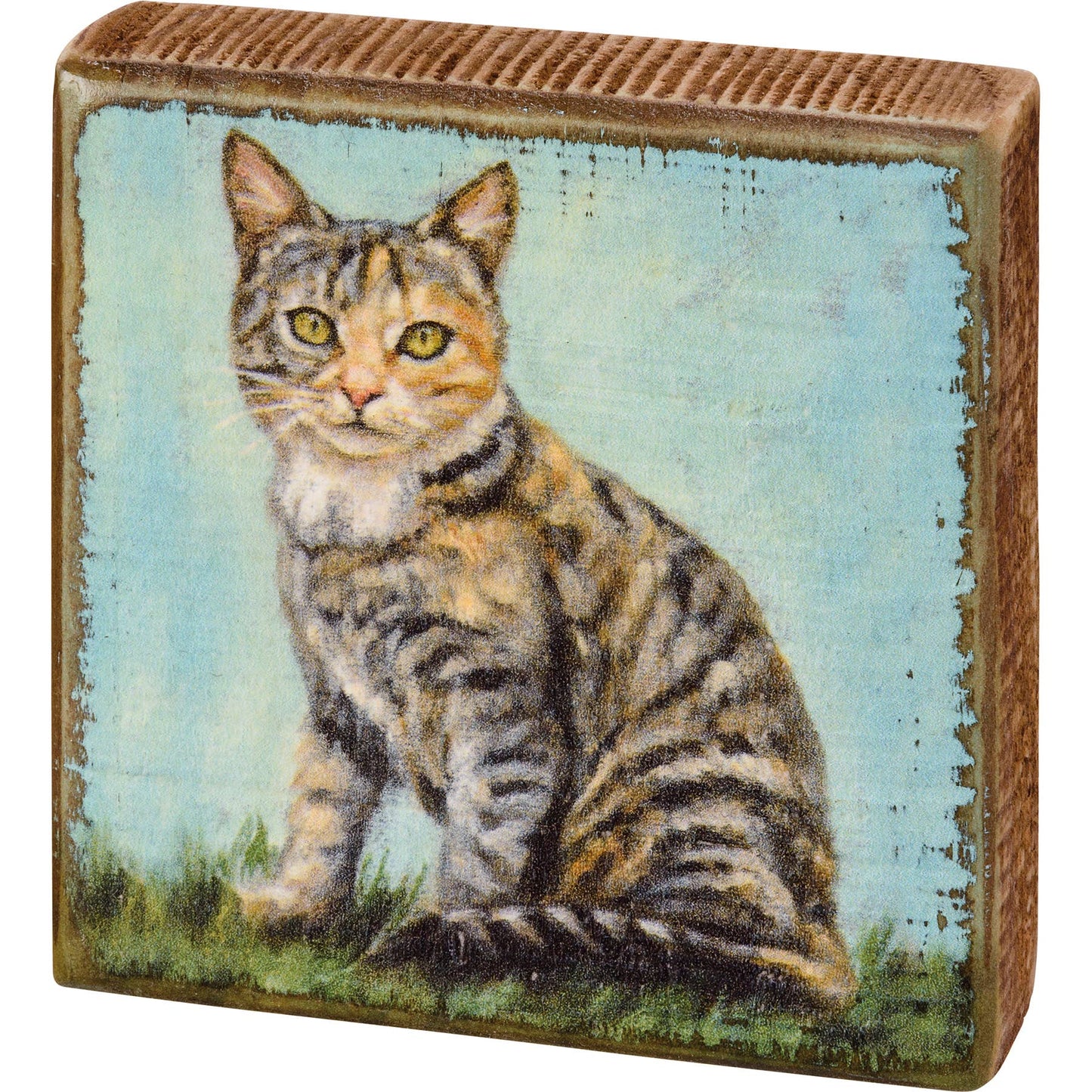 Tabby Cat Block Sign