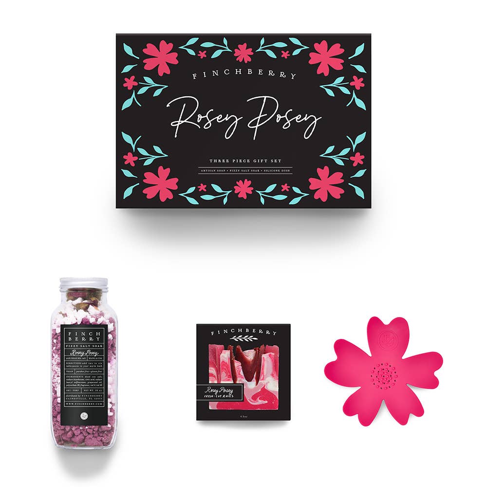 Rosey Posey Valentine's Day 3 Pc Bath & Body Gift Set