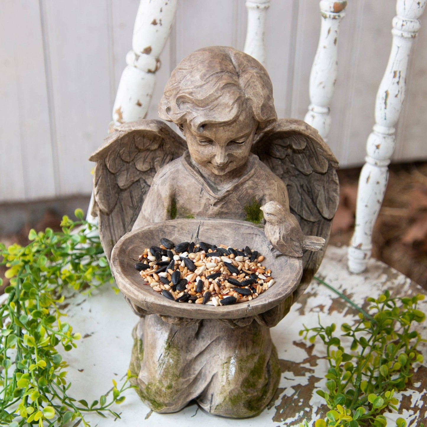 Kneeling Angel Figurine Holding Dish (PC)