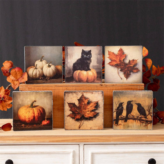 Fall Still Life Shelf Setters (Pk/06 Ast)