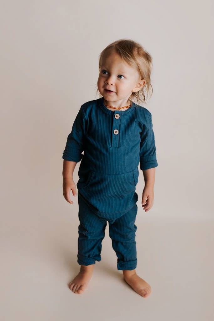 Baby Ribbed Playsuit with Pockets