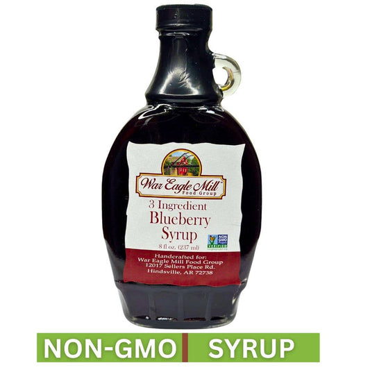 Blueberry Syrup, Non-GMO, 8 Fl. oz. Glass Bottle