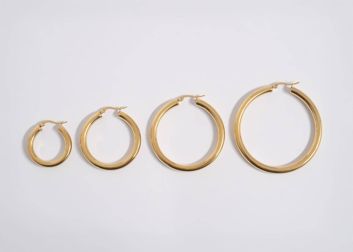 18K Gold PVD Stainless Steel Hoop Earrings