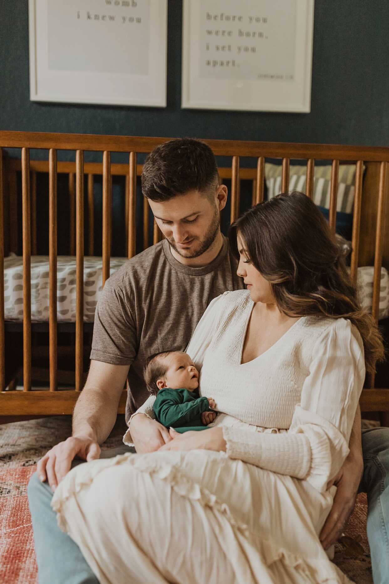 Ribbed Knotted Newborn Baby Gown Sleepwear