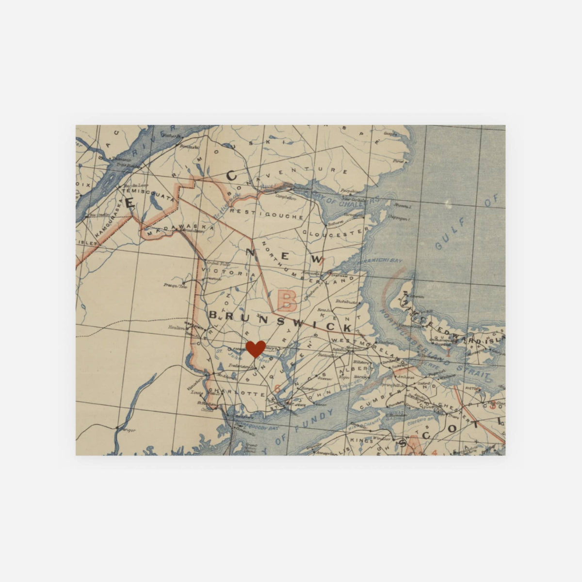Custom Map Postcard