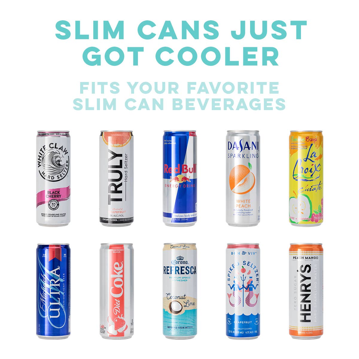 White Skinny Can Cooler (12oz)