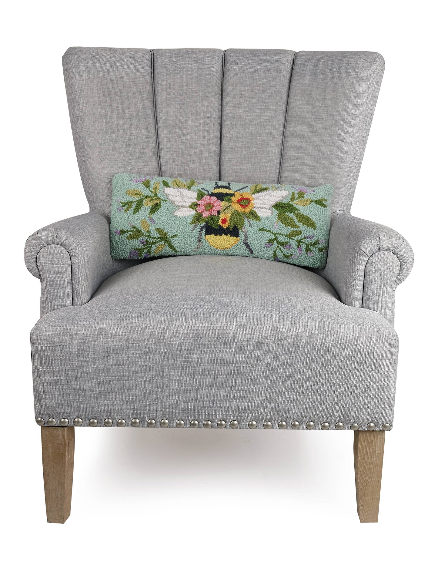 Floral Bee w/Hive Hook Pillow - Susan Winget