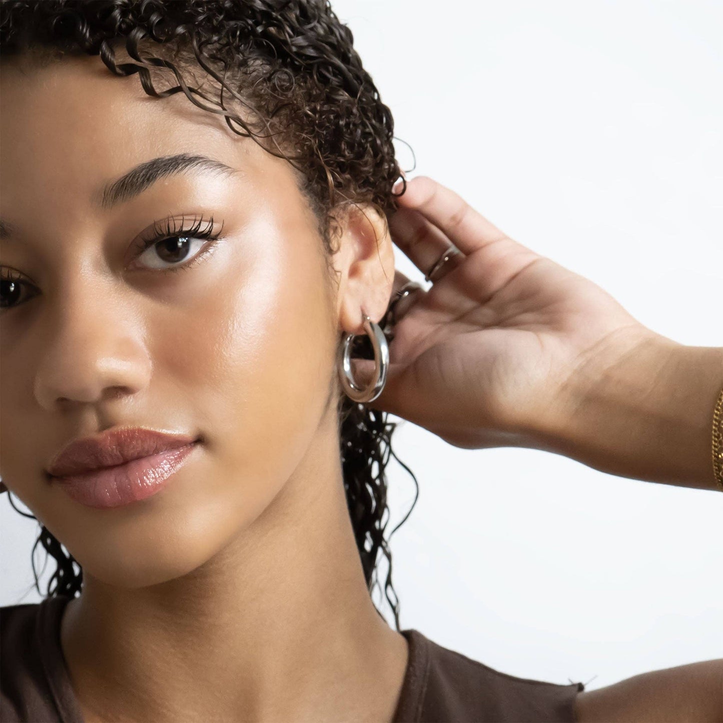 18K Gold PVD Stainless Steel Hoop Earrings