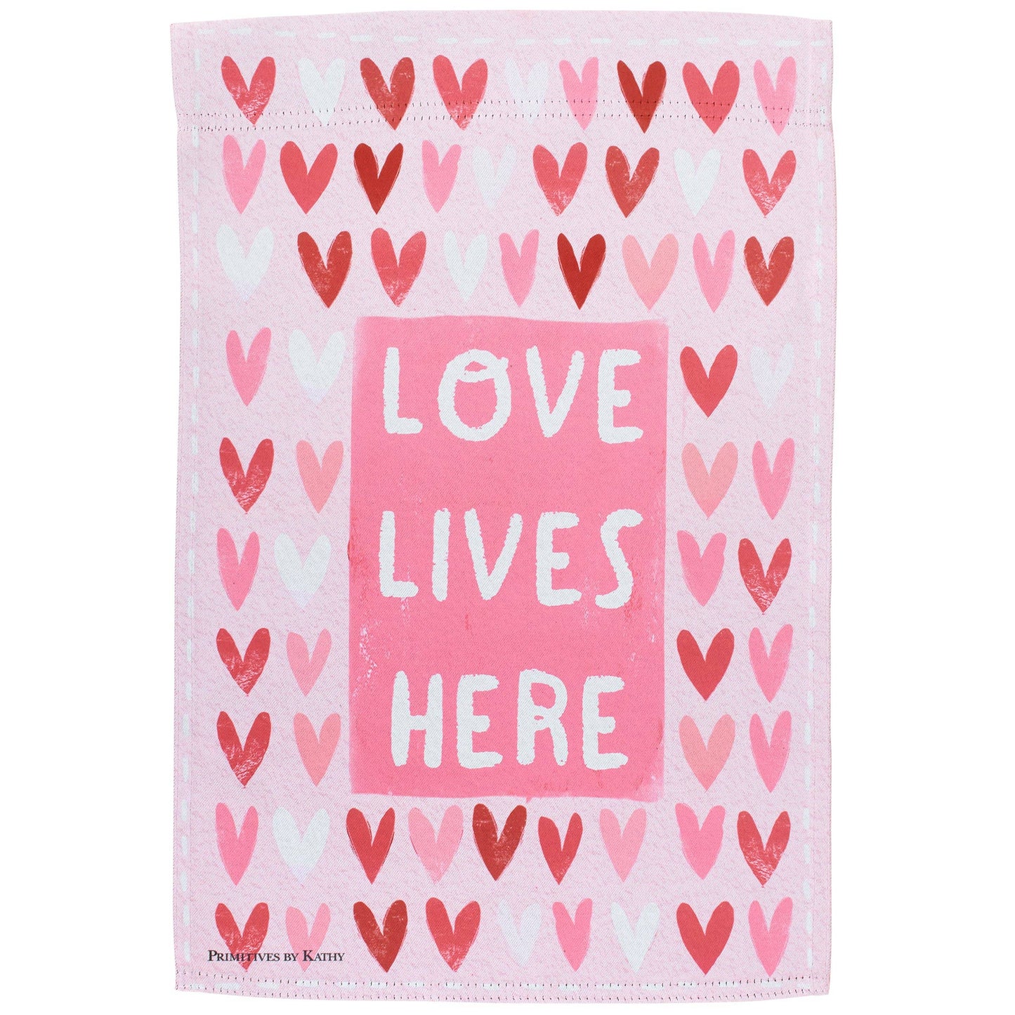 Love Lives Here Garden Flag