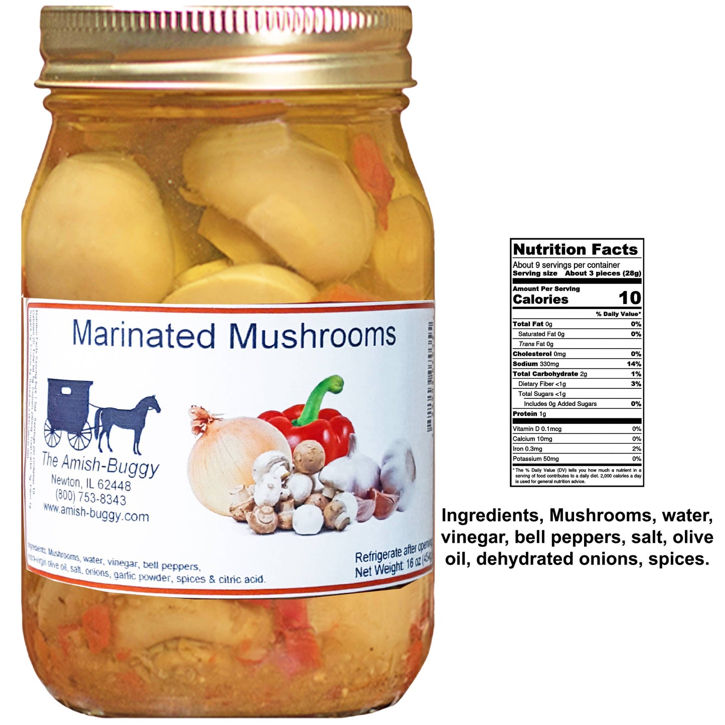 Amish Pickled Vegetables & Eggs 16 oz. Jar
