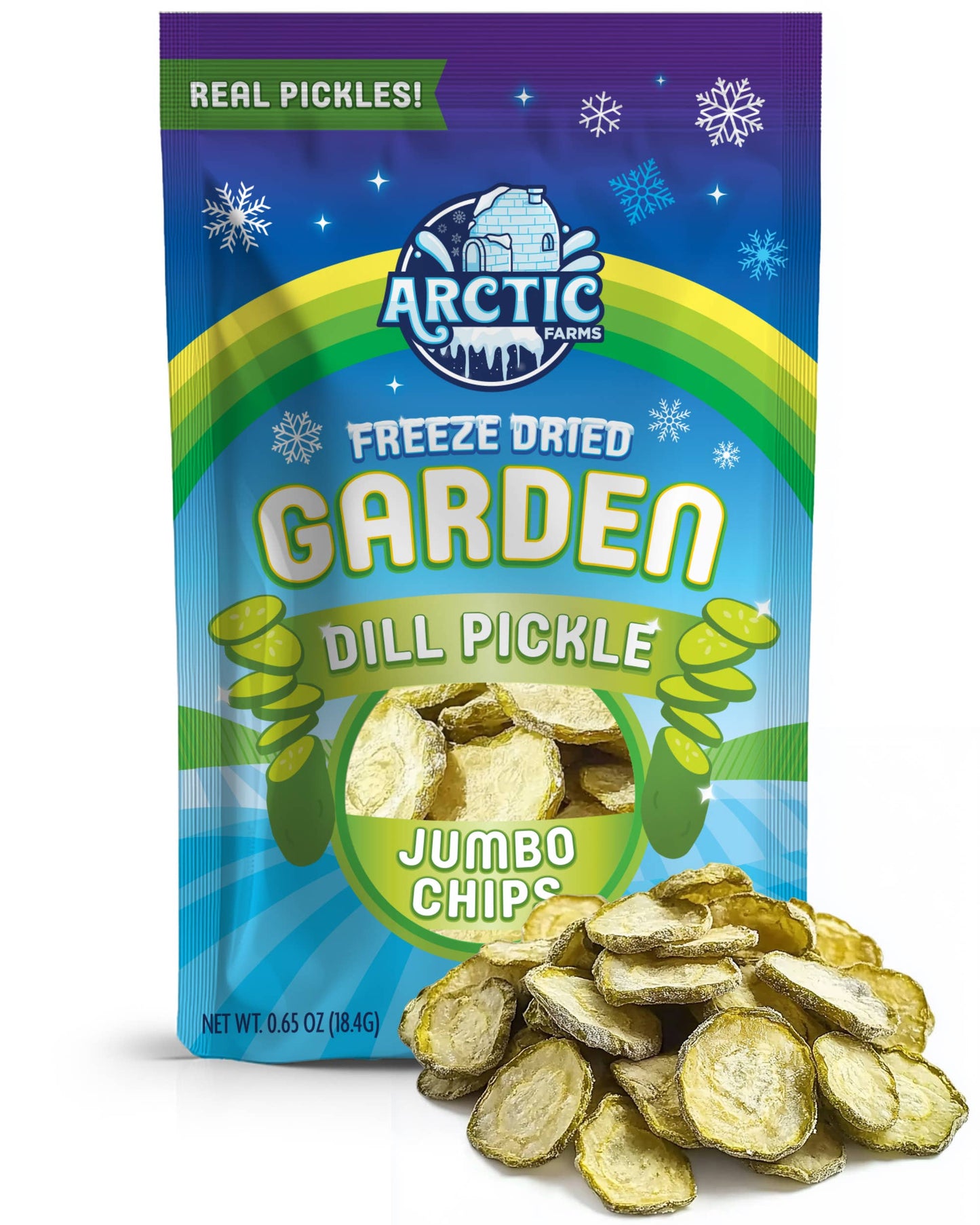 Freeze Dried Dill Pickle Jumbo Chips (Salty)