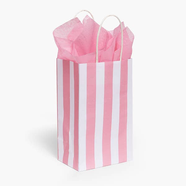 Pink Cabana Stripe Paper Gift Bags