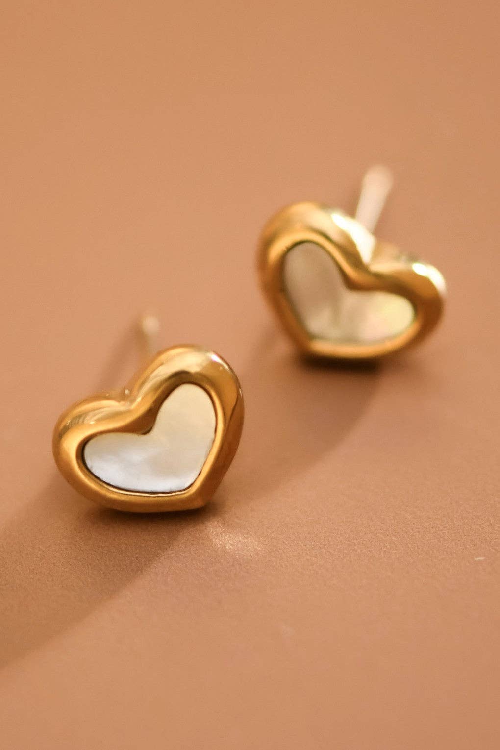 18K Gold Plated Waterproof Stainless Steel Stud Earrings - 7912