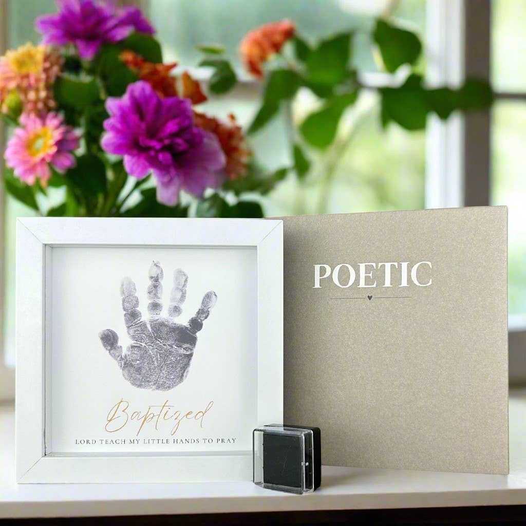 Baby Baptism Gift: Handprint Keepsake Frame 5x5 5039