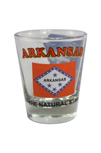 ARKANSAS State Shot Glass 2 oz