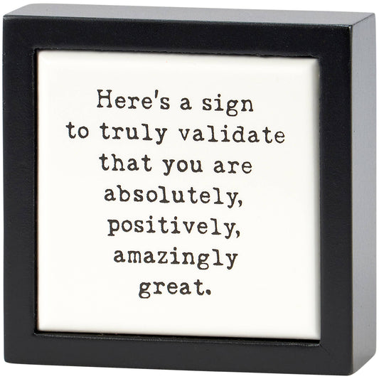 Truly Amazing Box Sign Mini