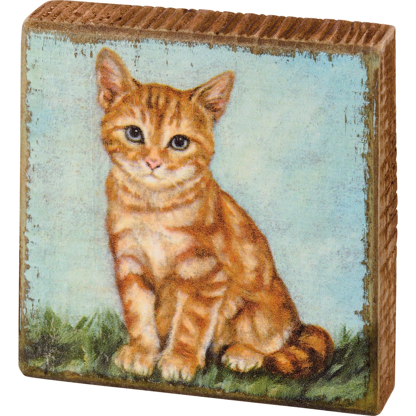 Orange Cat Block Sign
