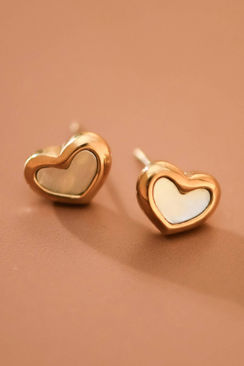 18K Gold Plated Waterproof Stainless Steel Stud Earrings - 7912
