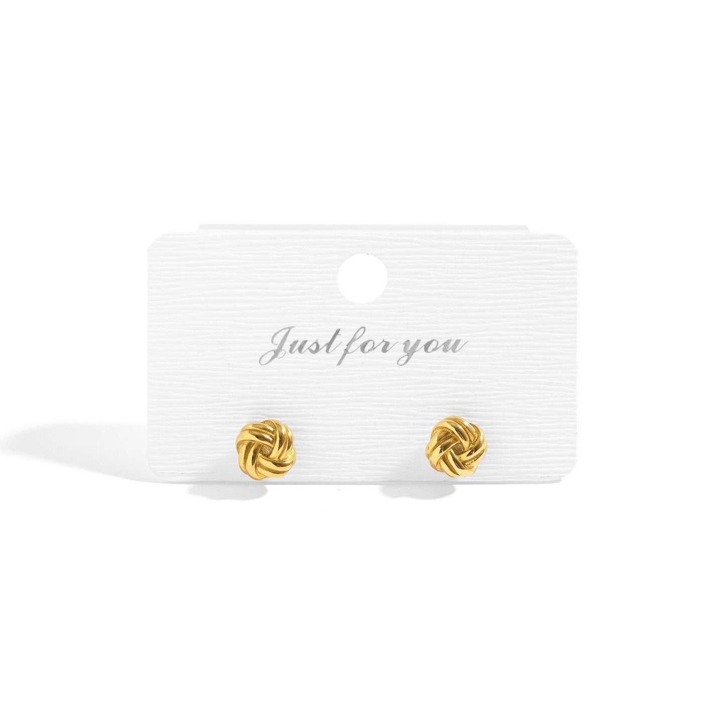 18K Gold PVD Stainless Steel Knot Stud Earrings