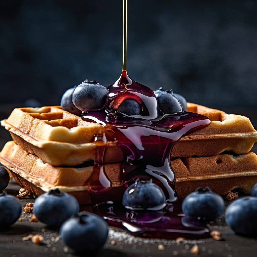 Blueberry Syrup, Non-GMO, 8 Fl. oz. Glass Bottle