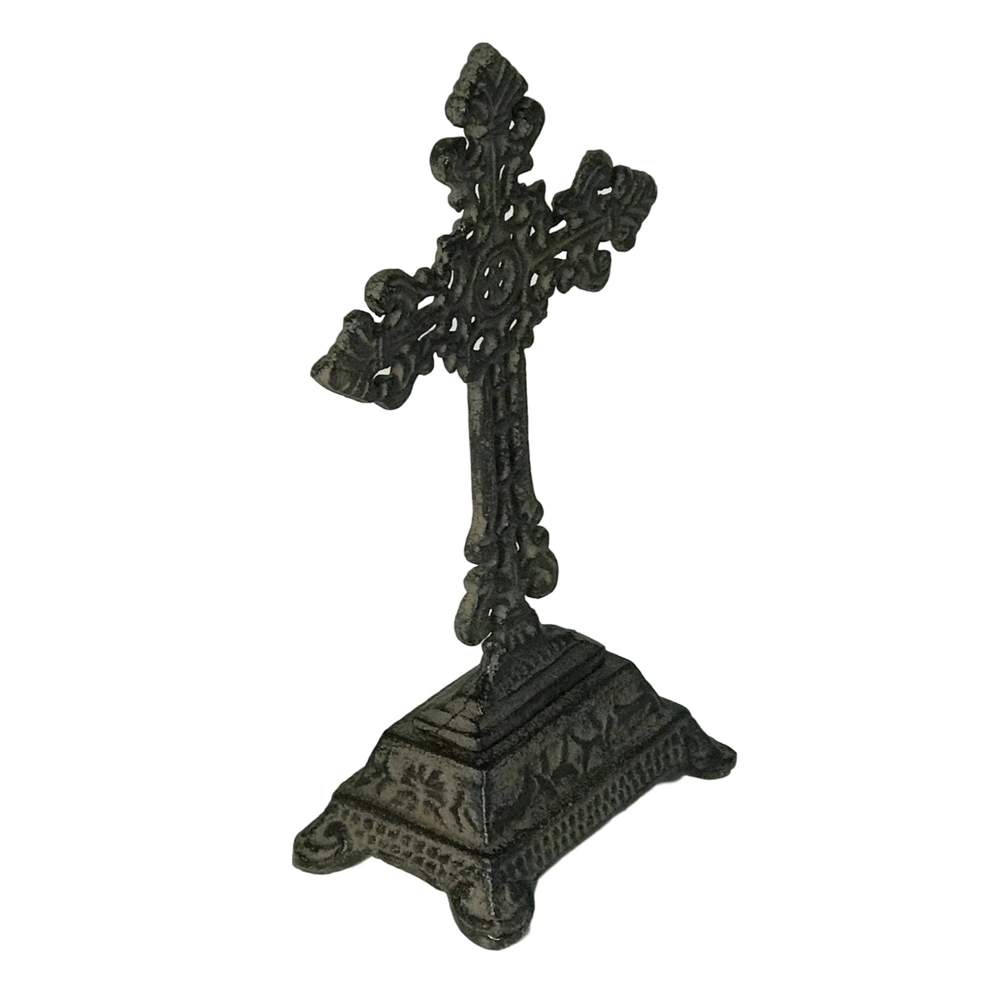 Cast Iron Fleur-de-Lis Design Table Cross/Pedestal Base