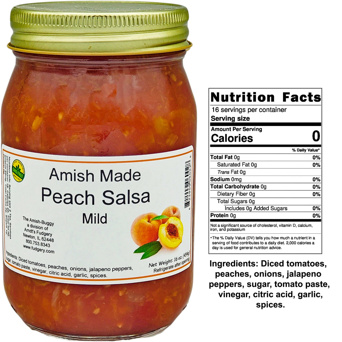 Amish Fresh Made Salsa 16 oz. Jar