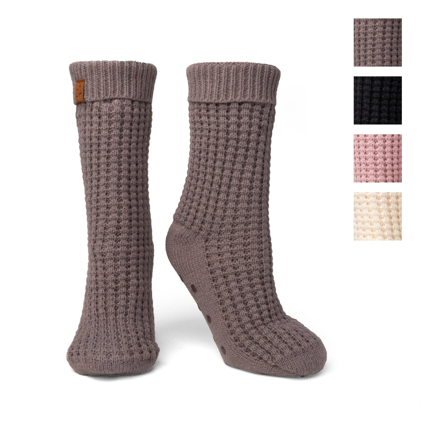 Britt's Knits Juneau Waffle Knit Slipper Socks Open Stock