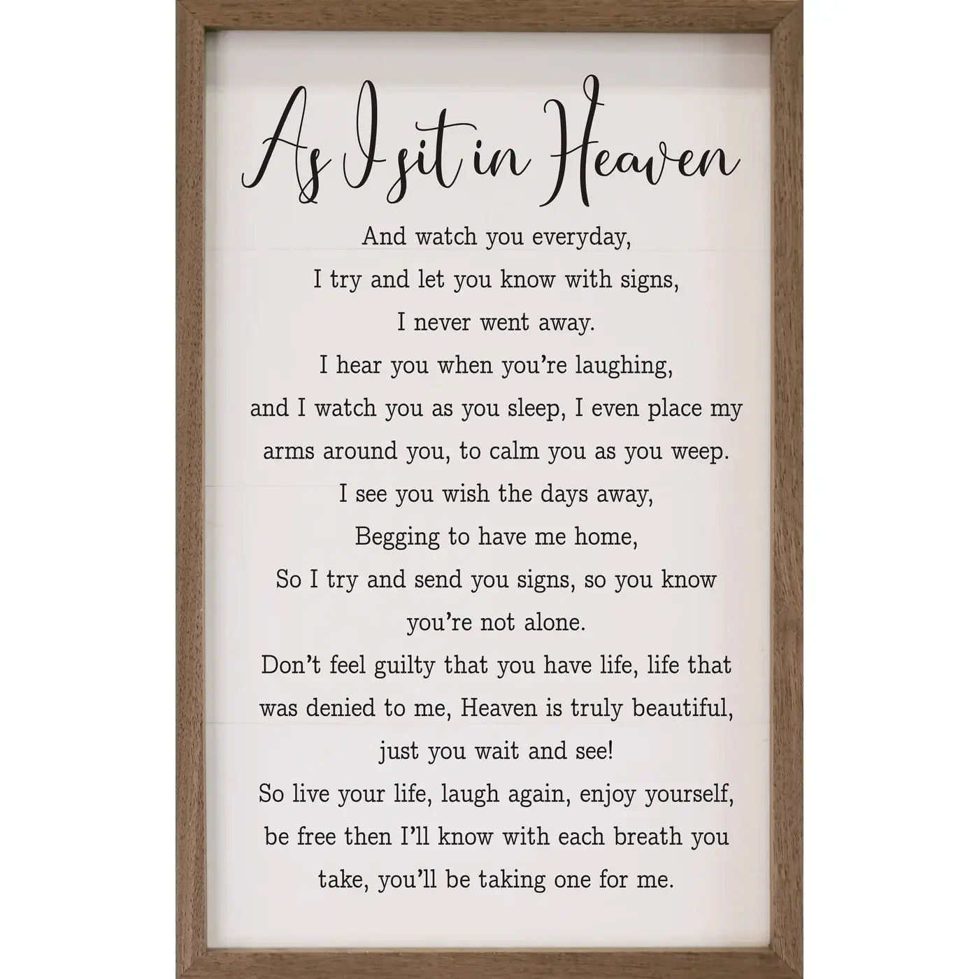 As I Sit In Heaven White