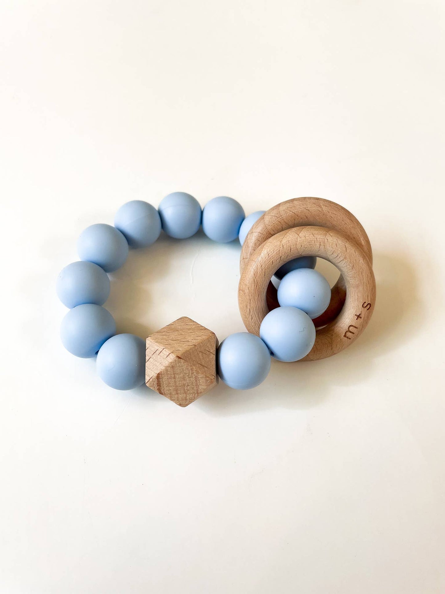 Geo Teether- Silicone and Beech Wood