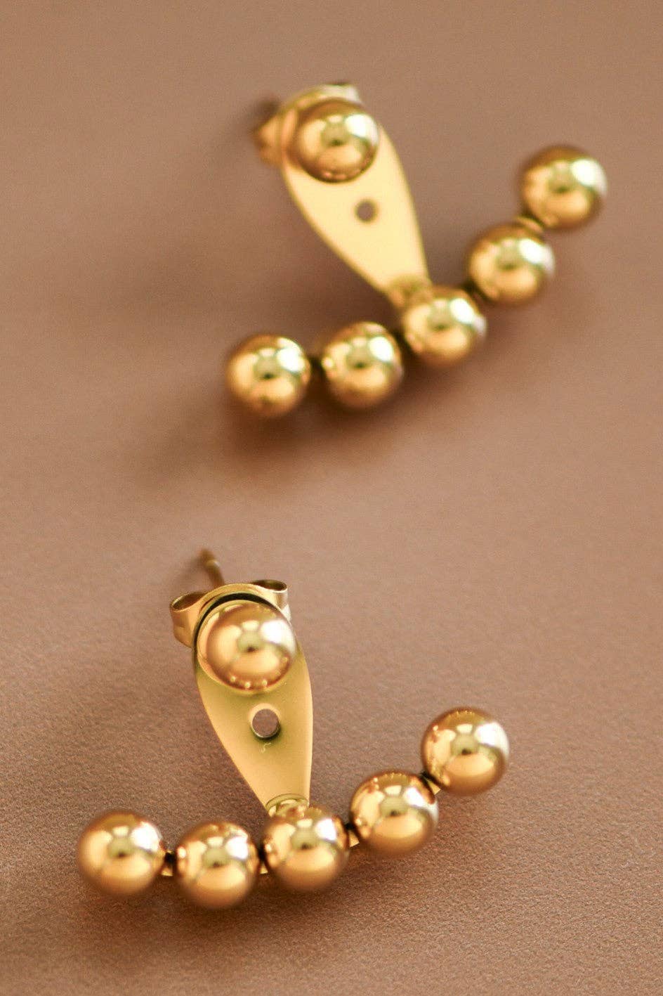 18K Gold Plated Waterproof Stainless Steel Stud Earrings - 6898