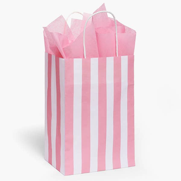Pink Cabana Stripe Paper Gift Bags