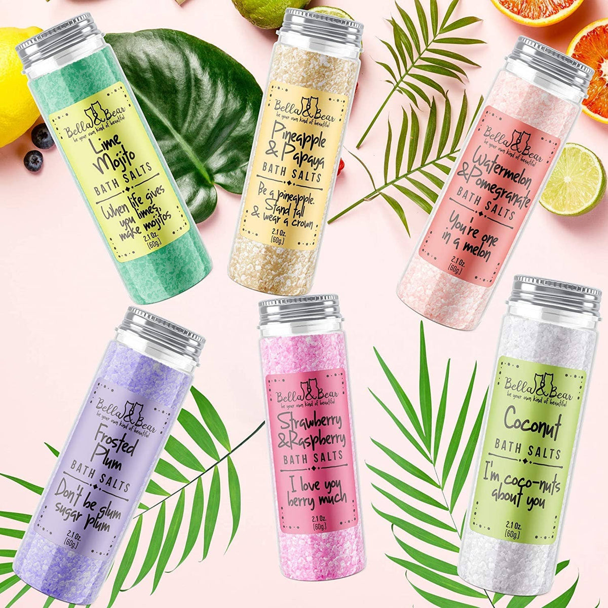 Mini Travel Bath Salts – Strawberry & Raspberry