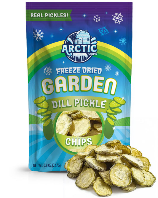Freeze Dried Dill Pickle Chips (Less Salty)