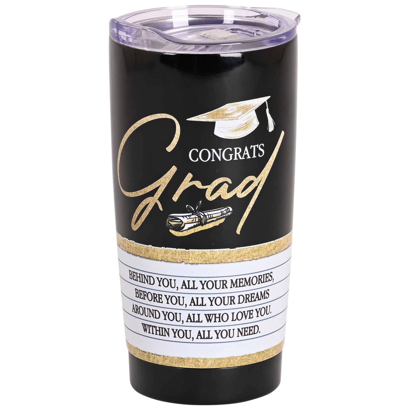 Tumbler Congrats Grad Black 20oz