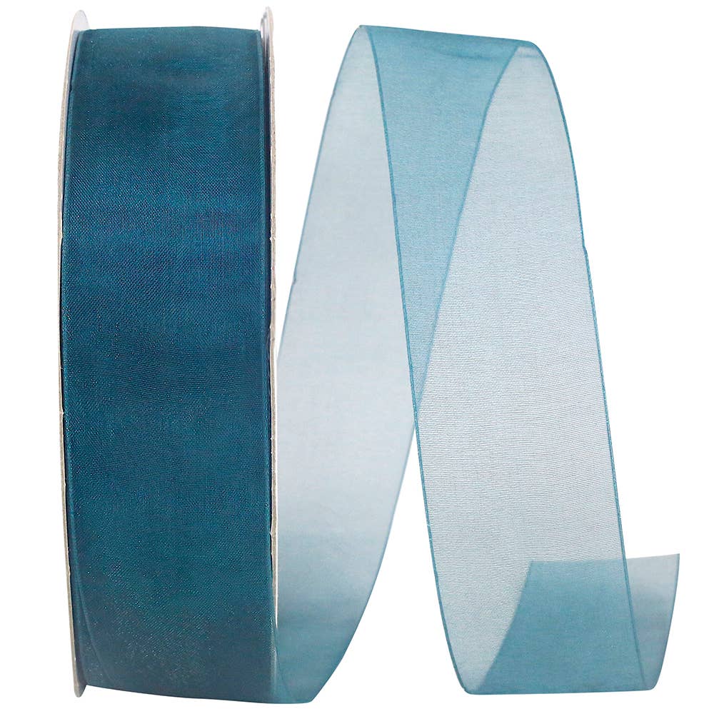 Chiffon Mono Sheer, Teal, 1-1/2 In, 100 Yards