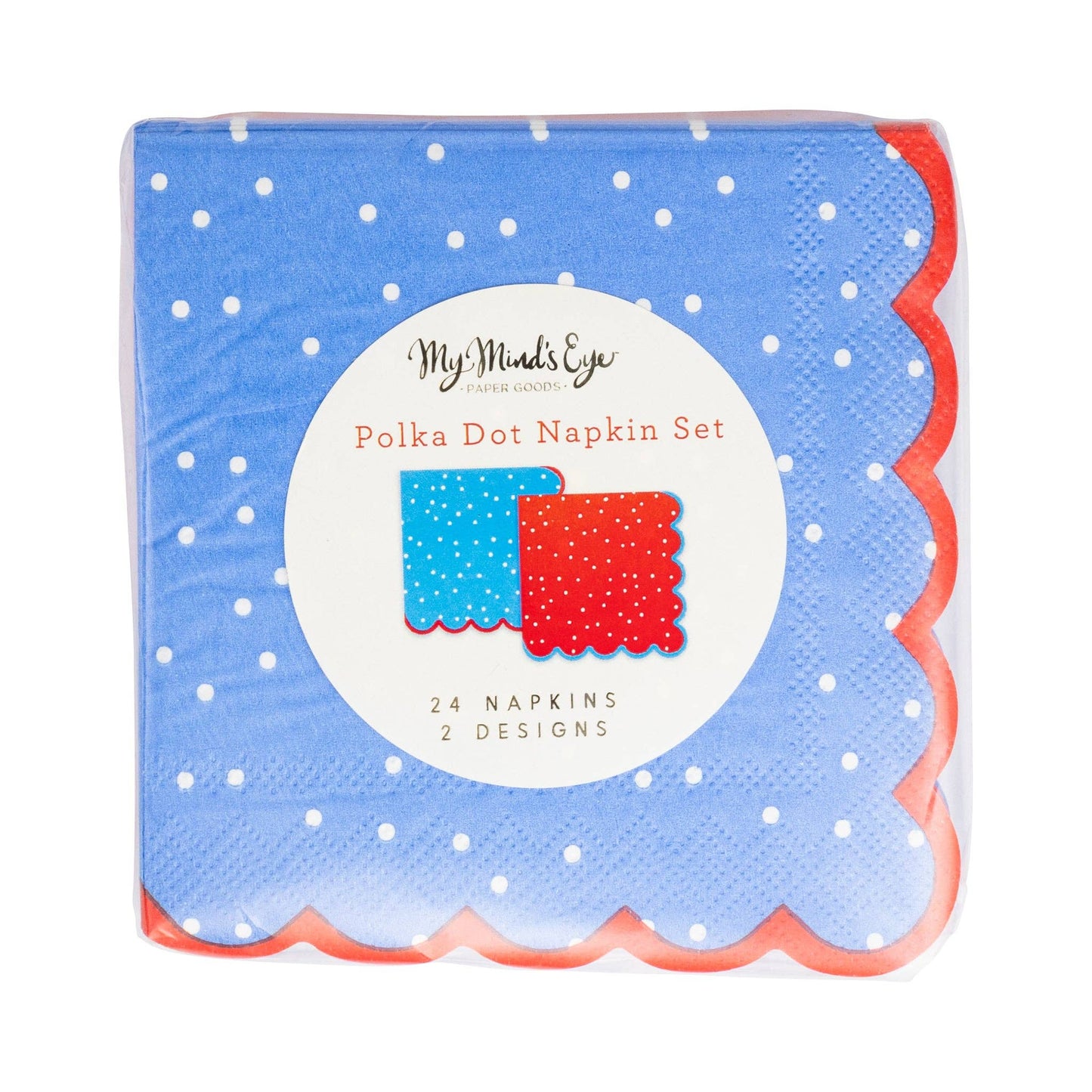 FLA1139 - Americana Polka Dot Cocktail Napkin Set