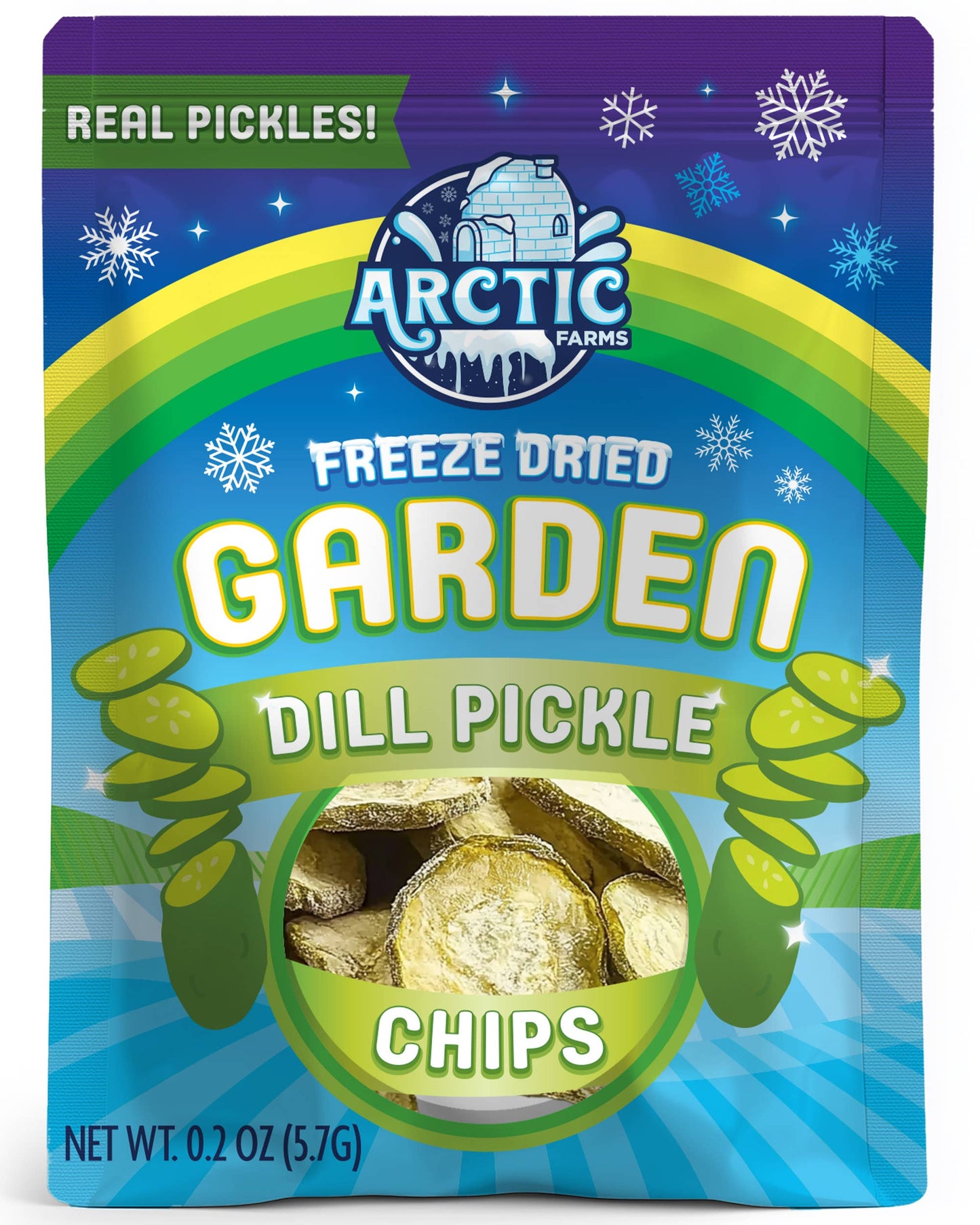 Freeze Dried Dill Pickle Chips (Less Salty)